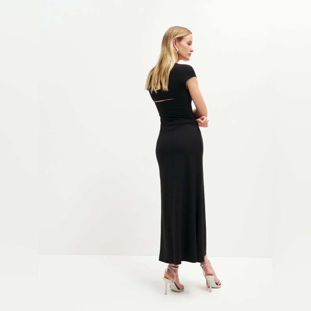 NEW! REFORMATION Harlyn Knit Dress in Black 🖤 size XL NWT! - Picture 4 of 13